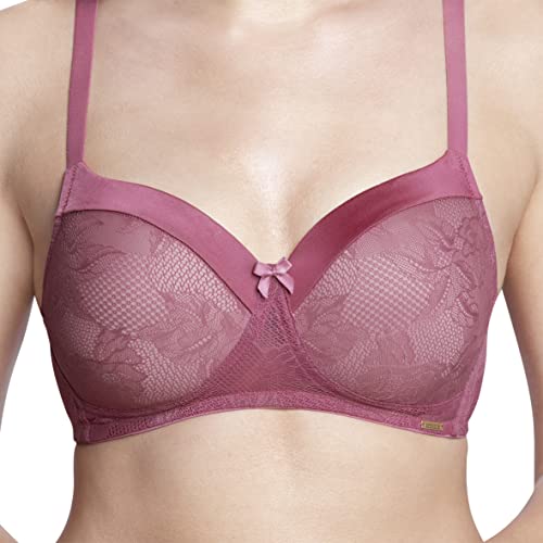 Image of Amante Padded Non-Wired Full Coverage Lace Bra