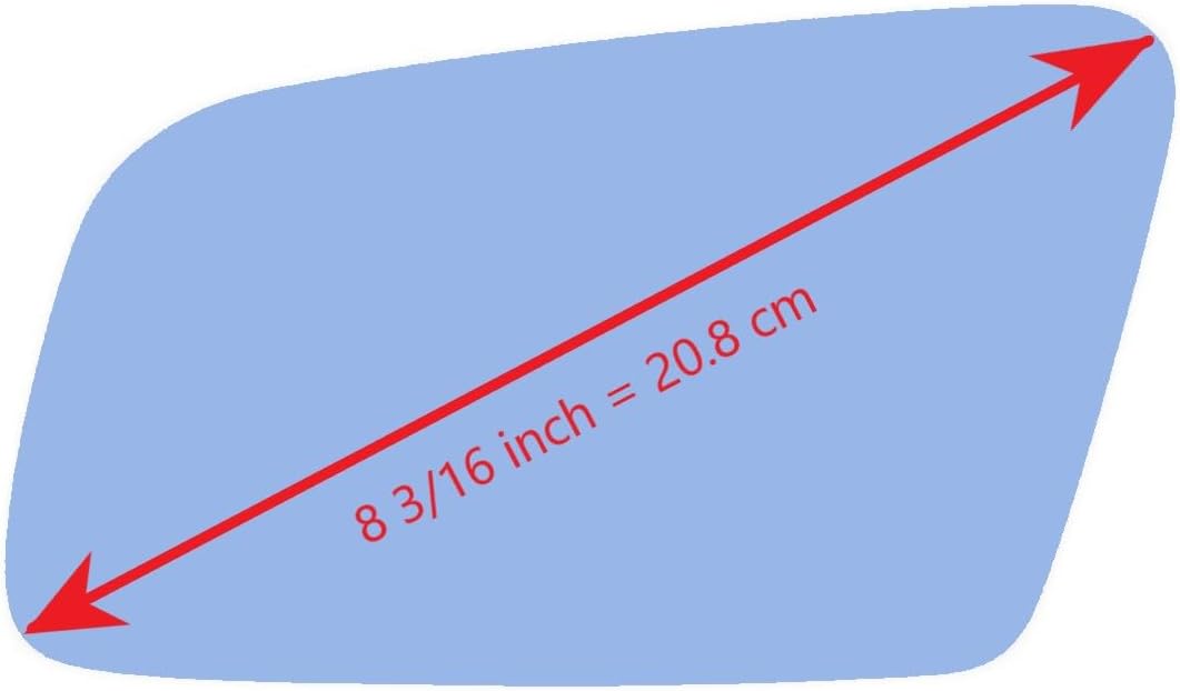 New Replacement BLUE Mirror Glass with FULL SIZE ADHESIVE for BMW E60 E61 E63 E64 Driver Side View Left LH