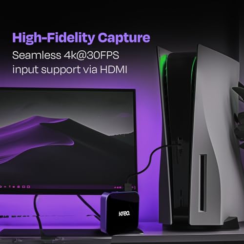 Image of Kreo Lynx Video Capture Card Full HD 1080p /60FPS, 4K@30FPS Input Support via HDMI, HDMI to USB 3.0, Ideal for Gaming, Streaming, Broadcasting, and Recording, Universally Compatible (Lynx Pro)