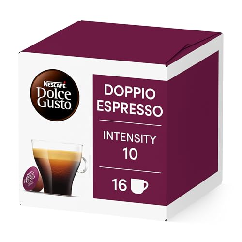 NESCAFÉ Dolce Gusto Espresso Doppio   Cápsulas de Café, 16 Cápsulas (1 x 16)   Intensidad 10   Café Arábica y Robusta   Originales para cafeteras Dolce Gusto