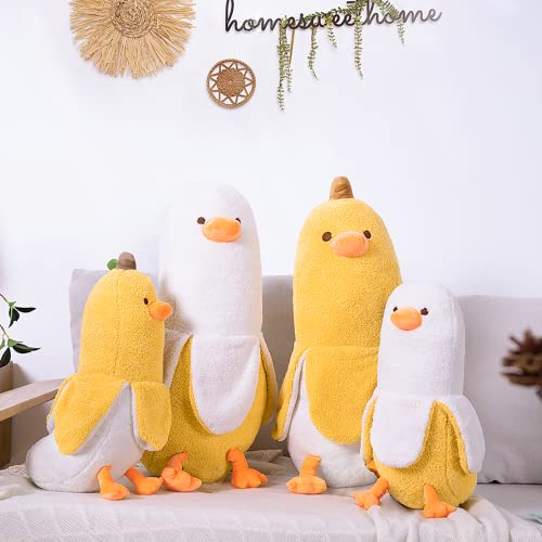 shownicer Plüschtier Banane Ente Stofftier, Kawaii Ente Plüsch, Banane Kuscheltier, Plüschkissen, Weiches Spielzeug, Wurfkissen Schmusetier, Geschenk Gefüllt für Kinder Mädchen Jungen 30cm