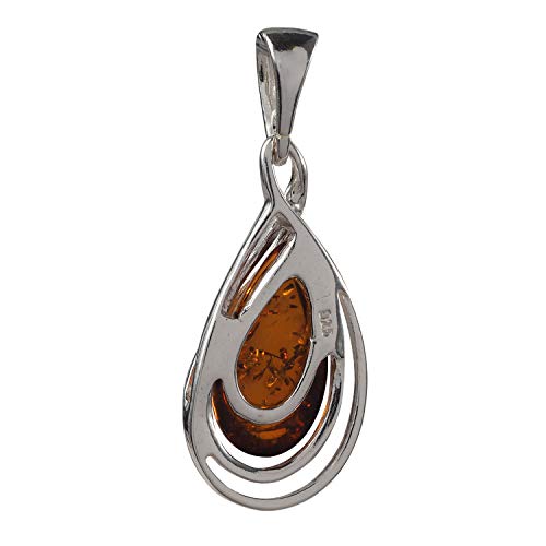 Sterling Silver And Baltic Amber Pendant Micaela #TOP4