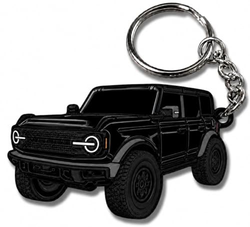 Image of Bronco Keychain Accessories 4 door key chain Fob Cover Cool Mods compatible with Ford Bronco 2022 2023 2024