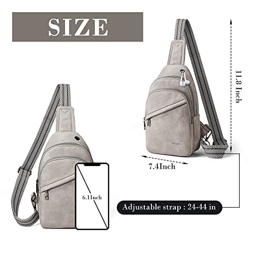Shrrie Sling Bag For Women,Faux Leather Fanny Pack Crossbody Bags For Women,Fashion Chest Bag Sling Belt Bag With Adjustable Strap For Travel #TOP4