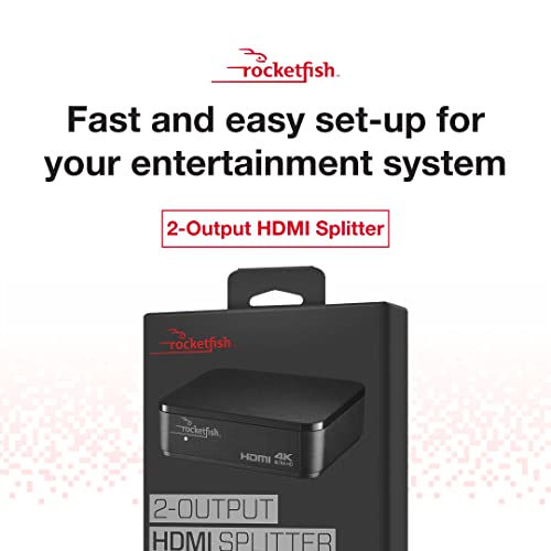 Rocketfish 2-Output HDMI Splitter 4K Ultra HD & HDR Compatible by Rocketfish - Image 2