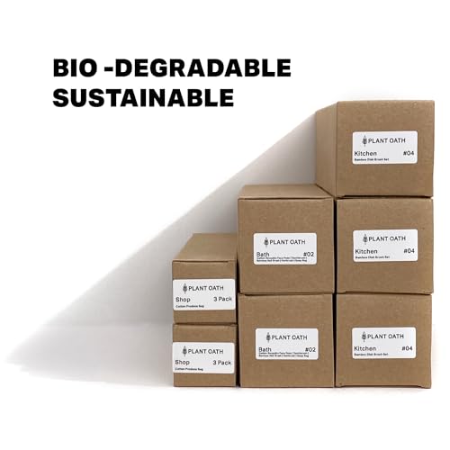 Image of Bamboo Dish Brush Set #04 | Eco-Conscious Kitchen Cleaning Kit | Sustainable Gifts | Bridal Friends Family | Plastic-Free Tools