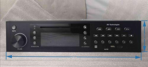 iRV Technology iRV68 AM/FM/CD/DVD/MP3/MP4/HDMI in&Out w/ARC/Digital 5.1/Surround Sound/Bluetooth/NFC,3 Zone Independent Wall Mount RV