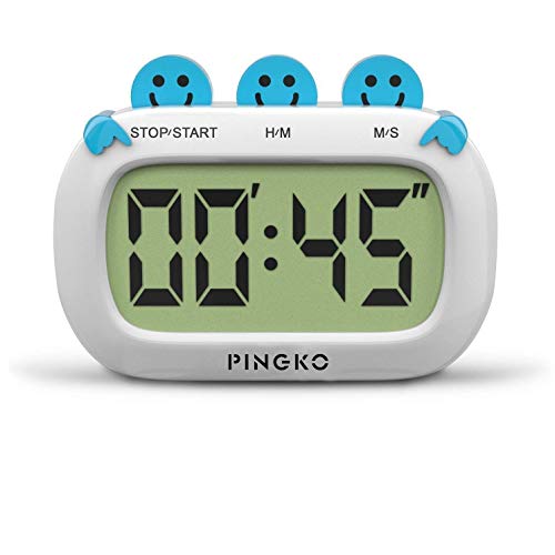 PINGKO Digital Kitchen Timer Fashion Design Clock Cooking Timer with Big Digits,Large LCD Display, Loud Alarm, Magnetic Backing Stand,Battery Included-Blue -  VIVISTAR FASHION, PK-523-Blue