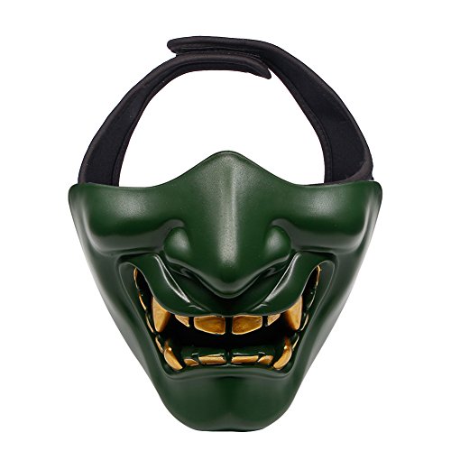 Outry Half Face Mask - Lower Face Protective Tactical Mask For Airsoft/Paintball/Bb Gun/Cs Game/Hunting/Shooting, Ideal Mask For Halloween, Cosplay, Costume Party And Movie Prop (Green) #TOP9