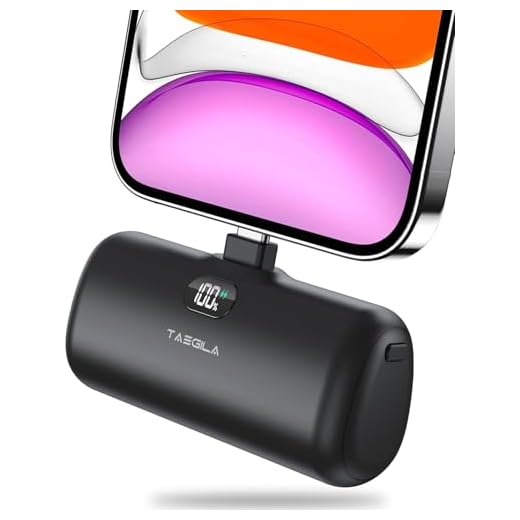 Taegila Small Portable Charger iPhone 5000mAh, Mini Compact Power Bank with LCD Display & LED Light, MFi Certified Small Battery Pack for All iPhone Series 14/13/12/11/XR/X/8/7/6 Pro Max and More