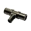 32826 PEX Tee, 3/4 x 3/4 x 1/2, 0.75 ID, Crimp, Plastic (Pack of 5)