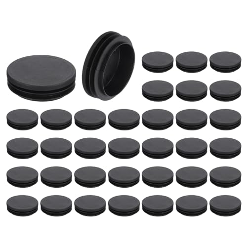 uxcell Round Plastic Plug,58mm(2.28") OD Furniture Leg Pipe Insert 36Pcs