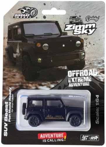 Die-Cast Metal SUV Model Car, 1:64 Scale, Black Collectible Toy Vehicle for Kids. (Black)