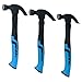 3pc Curved Claw Hammer Fibreglass Handle Nail Screw Remover 8oz 16oz 20oz