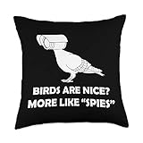 Spies Birds Are Not Real Government Conspiracy Throw Pillow