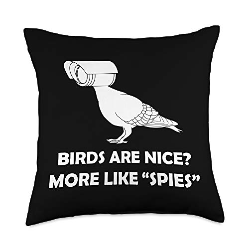 Spies Birds Are Not Real Government Conspiracy Throw Pillow