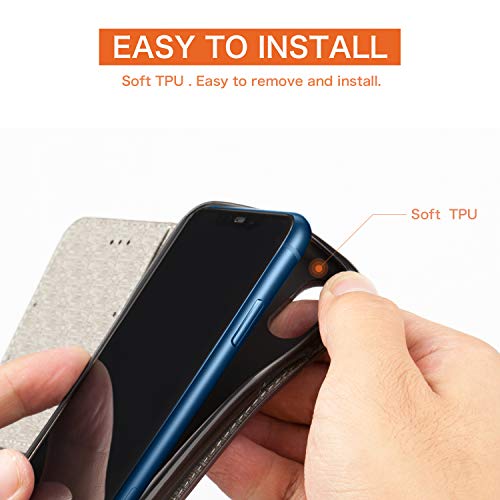 Wenbelle For Iphone Xr Wallet Case, Stand Feature,Double Layer Shock Absorbing Premium Soft Pu Color Matching Leather Wallet Cover Flip Cases For Apple Iphone Xr 6.1 Inch(Blue) #TOP4