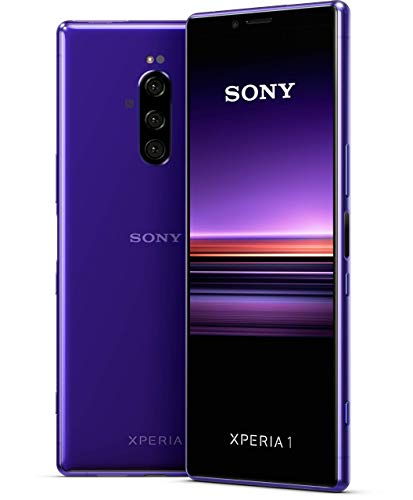 Sony Xperia 1 128 GB Smartphone (pantalla OLED de 16,5 cm (6,5 pulgadas), cámara triple, IP65/IP68, 6 GB de RAM, Android 9), morado (reacondicionado)