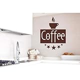 Cinque Stelle Caffè Adesivi Murali Decalcomanie Art Decor Vinile 43X57Cm