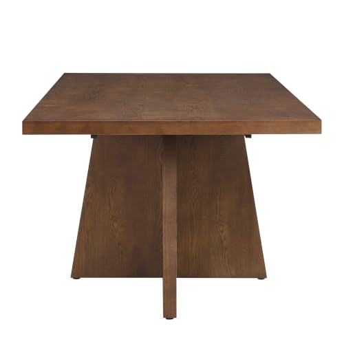 Christopher Knight Home Yone Modern Dining Table Set for 6, Kitchen Table and Dining Chairs Set of 6, Rubberwood Dining Room Table Set for 6, Beige+Walnut by Christopher Knight Home - Used condition - Image 6