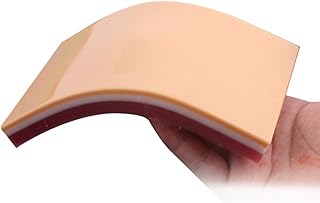 Silicone Suture Pad,Fencia Medical Surgical Incision Silicone Suture Training Pad Practice Surgical Skin Model for Student Nurse Doctor Training,3 Layers for Fake Skin, Fat & Muscle