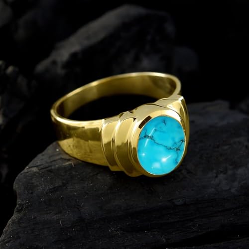 Image of 55Carat Choose Your Color Natural Birthstones 18 K Gold Plated Ring Bold Statement Jewellery Sizes 4-13