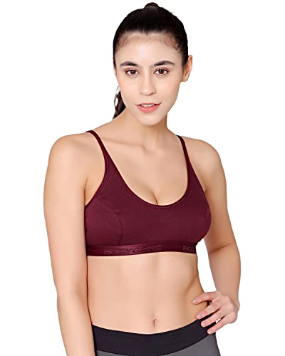 Image of BODYCARE Women's Cotton & Spandex Non Padded Non-Wired Sports Bra (Pack of 3)