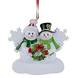 MAXORA Personalized Snowman Couple Ornament 2022 - Christmas Family of 2 Ornament - Snowman Christma