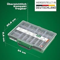 SPAX Schrauben-Set mit 14 Größen, Teilgewinde, Senkkopf, 384 St. & 3 Bits – Ansicht 9
