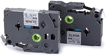 yenlok 2 Roll Compatible with TZe-231 TZ-231 12mm x 8m Black on White Laminated Labelling Tape Cassette Brother P-Touch