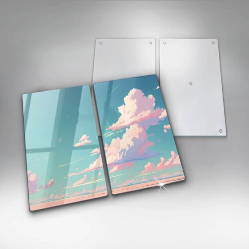 Planche à Découper Induction Résistante Wallfluent Lot de 2 Protège-Plaque Cuisine Fée - 6