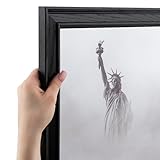 ArtToFrames 24x48 Inch Black Picture Frame, This 1.50 Inch Custom Poster Frame is Colonial Onyx - Comes with Economy Acrylic and Corrugated Backing (2WOM0066-78238-YBLK-24x48)