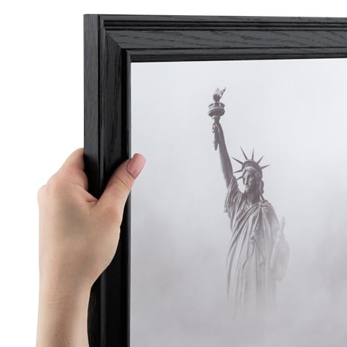 ArtToFrames 24x48 Inch Black Picture Frame, This 1.50 Inch Custom Poster Frame is Colonial Onyx - Comes with Economy Acrylic and Corrugated Backing (2WOM0066-78238-YBLK-24x48)