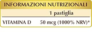 Dr Giorgini Vitamina D Adatta Ai Vegani, 60 Pastiglie da 500 Mg