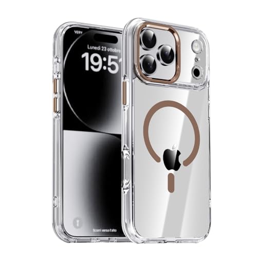 Coque iPhone 16 Plus or transparente rigide silicone antichoc pour téléphone portable