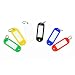 Assorted Color Coded Llavero con etiqueta ventana Anillo Holder