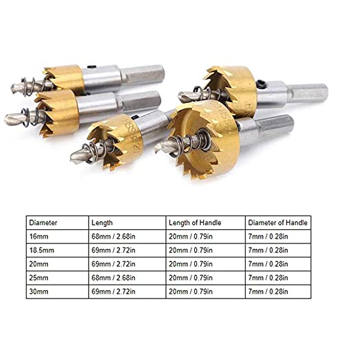 Set de brocas para sierra de corona 16-30 mm en acero aleado miniatura 2