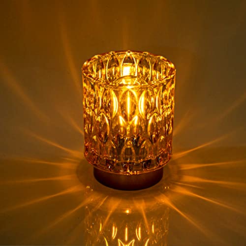 MJ PREMIER Tischlampe, Dekorative Kabellose Tischleuchte mit Timer (Braun, 1 Stück)