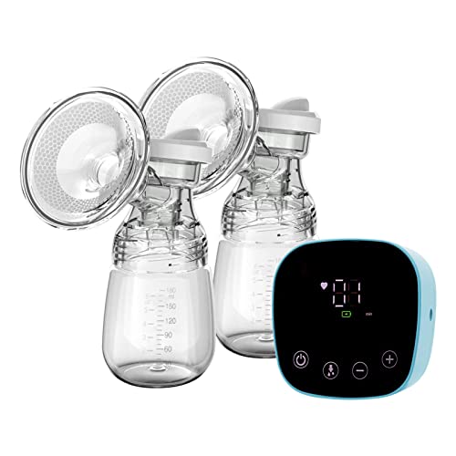Benkeg Extractor de Leche eléctrico 4 Modos 9 Niveles de succión Conjunto de Extractor de Leche Doble automático portátil Confort Colector de Leche para amamantar con Pantalla LED para Viajes de