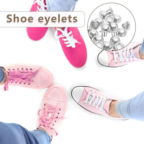 ASTER Ösen Set 5mm Ösen Werkzeug Kit, 200 Bronze Ösen Set mit Unterlegscheiben Metallösen, Ösen für Planen Metall Ösen Scheiben für Leder Handwerk Stoff