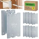 UPVONT 3' x 5' Nail Plates for Wood Studs, 16 Gauge Nail Plates Electrical for Studs or Double 2X Studs, NOT THE Cheap Thin Ones, Code-Compliant Galvanized Nail Guards (10 PCS)