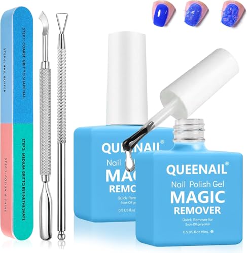 2 * 15ml Gel Nail Polish Remover Professional Nail Varnish Remover Gel Polish Removers for Nails Easy And Quick Solution to Removing Solution to Remove Polishes in 3-5 Minutes