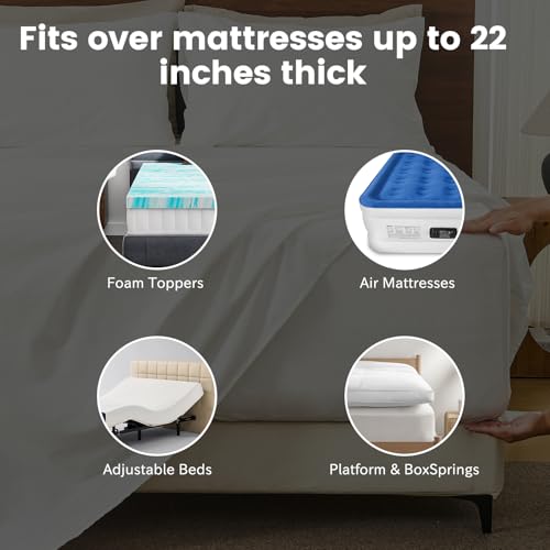 Image of Bedlifes 100% French Linen King Bedding Set - 18-24 inch Extra Deep, 6-Piece | Soft & Durable, Breathable & Cooling, Flax Linen Sheet, OEKO-TEX Certified, Moisture Wicking, Easy Care, Machine Washable