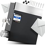 BaarWerk Briefkasten Anthrazit Groß [SoftClose,EinHand Entnahme] Briefkasten Edelstahl mit Zeitungsfach Modern RAL 7021 Postkasten Mailbox Wandbriefkasten Wetterfest Outdoor