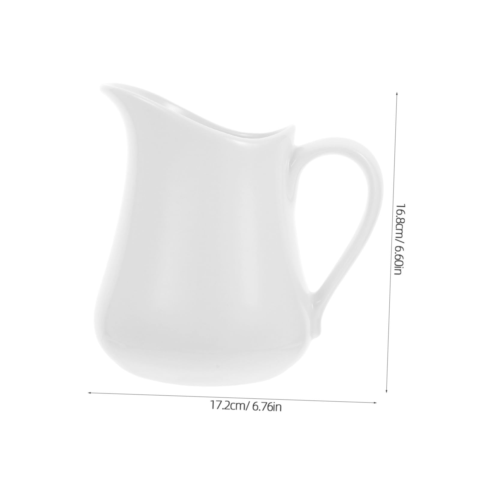 Anneome Brocca per Latte Bianca in Ceramica Manico Dispenser per caffè e tè Piccola Lattiera per Salse e Bevande