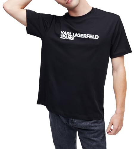 KARL LAGERFELD JEANS REGULAR FIT KURZARM T-Shirt, SCHWARZ, XL