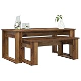 【Esthétique de design moderne】 Cet ensemble de tables basses modernes rehausse n'importe quel salon grâce à son look rectangulaire chic. Avec des dimensions de 100 x 50 x 42 cm et 77,5 x 40 x 30,5 cm, elles maximisent l'élégance tout en apportant une grande surface. Fabriquées en bois d'ingénierie robuste, elles s'adaptent à divers styles intérieurs, parfaites pour vos objets quotidiens et les petites touches déco.
