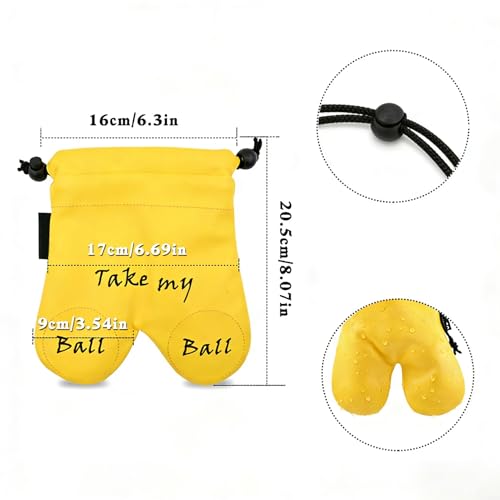 Saco de pelotas de golf grande impermeable con cordón ajustable 5