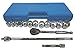 Socket Wrench Set, Metric, 1/2" Dr, 17 pc