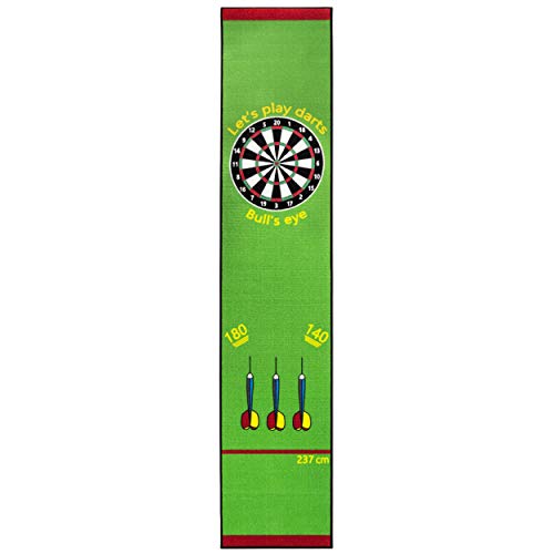Kingpower Dart Teppich Matte Steeldart Dartpfeile Dartboard Zubehör Dartteppich Oche Darts Abwurflinie Schutz Gummi Boden Dartscheibe Target 290 x 60 cm Cover
